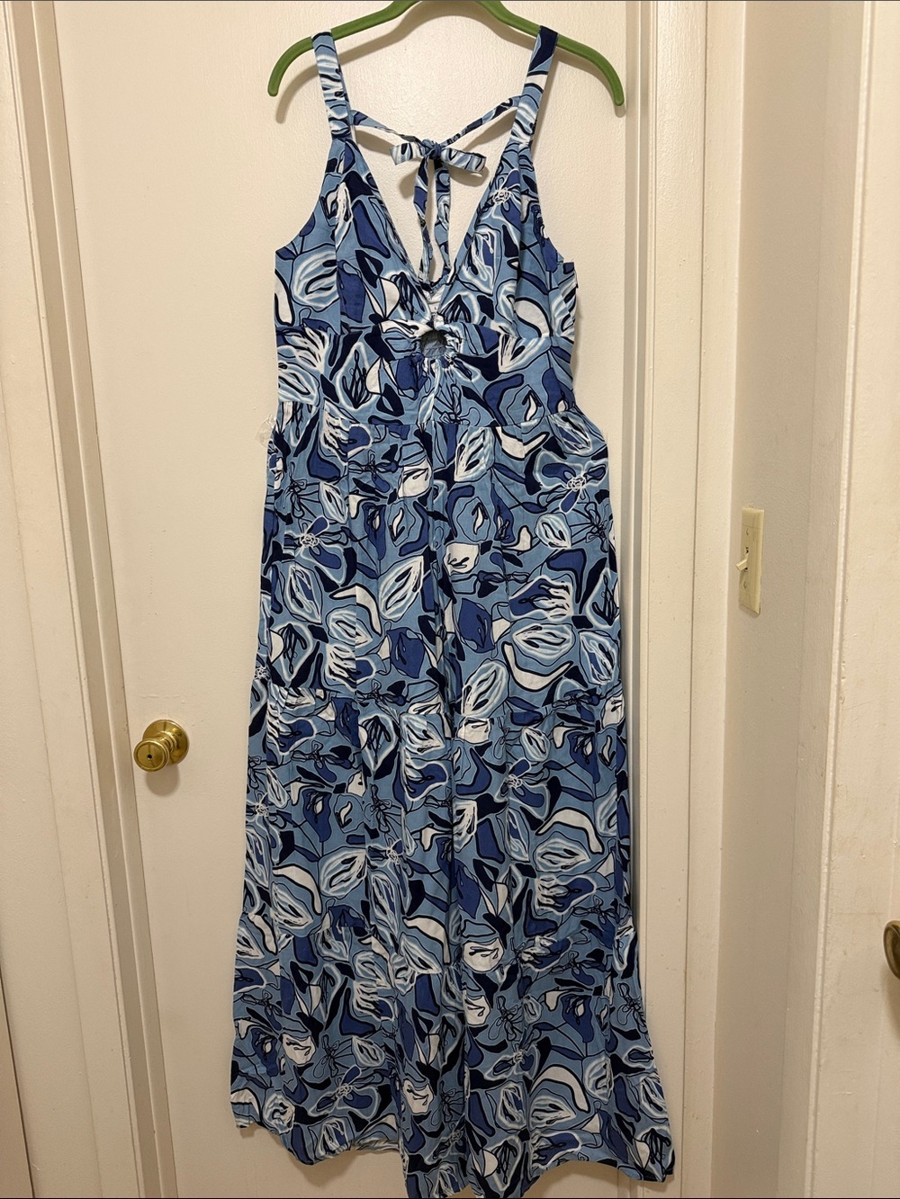 Sincerely Jules Blue Abstract Floral Jumpsuit